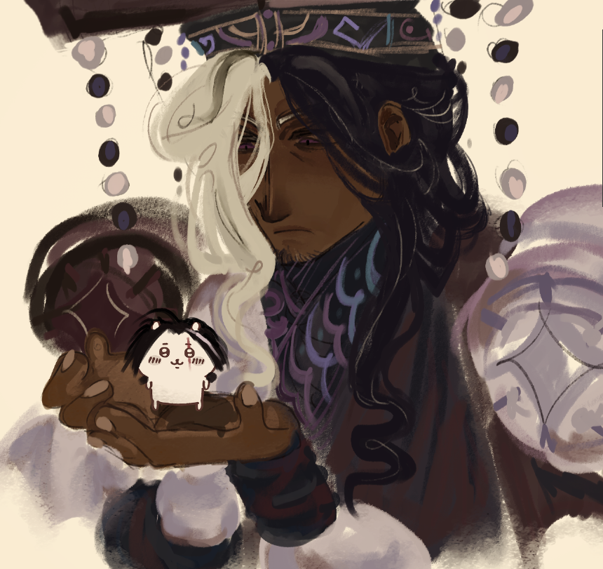 no1darkcacaofan's tweet image. holding chiikawa choco 
i forgot about this drawing whoopsywo