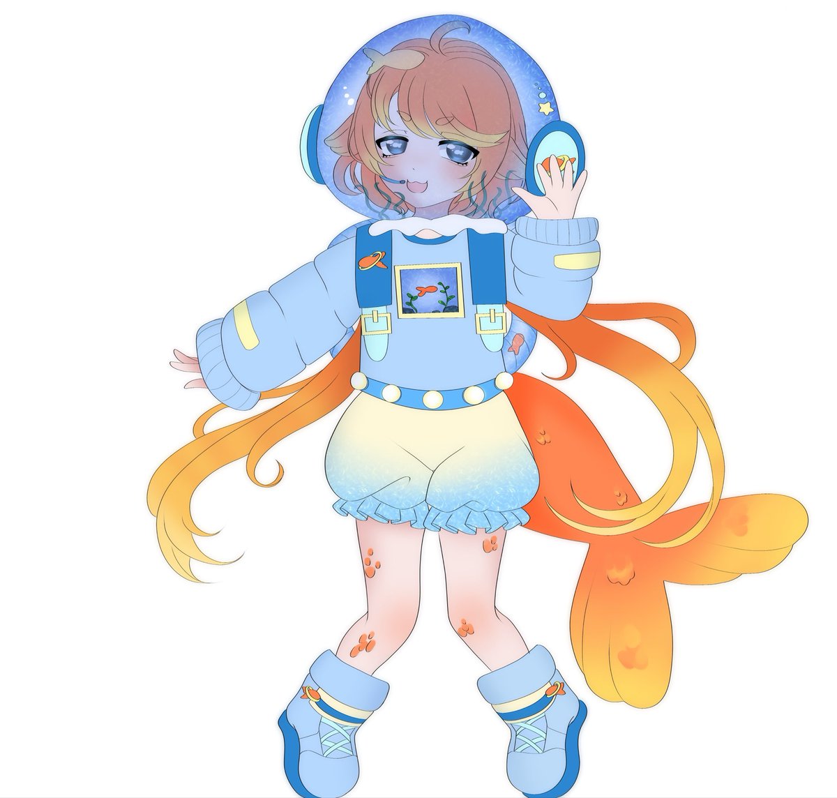 🐠 + 👩‍🚀 = Goldfish Astronaut!

$30usd + includes commercial usage

Sold on VGen:
vgen.co/LadyNemurin/pr…

#adoptable