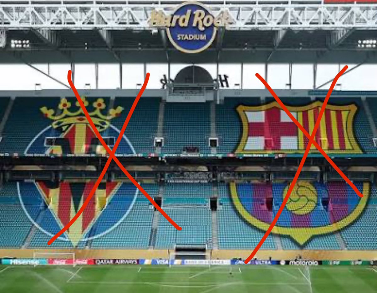 🚨 El <a href="/VillarrealCF/">Villarreal CF</a> - <a href="/FCBarcelona_es/">FC Barcelona</a> queda CANCELADO DE MIAMI y se disputará en La Cerámica. 

😂👏🏻 Ridículo histórico a todos los responsables de este circo.