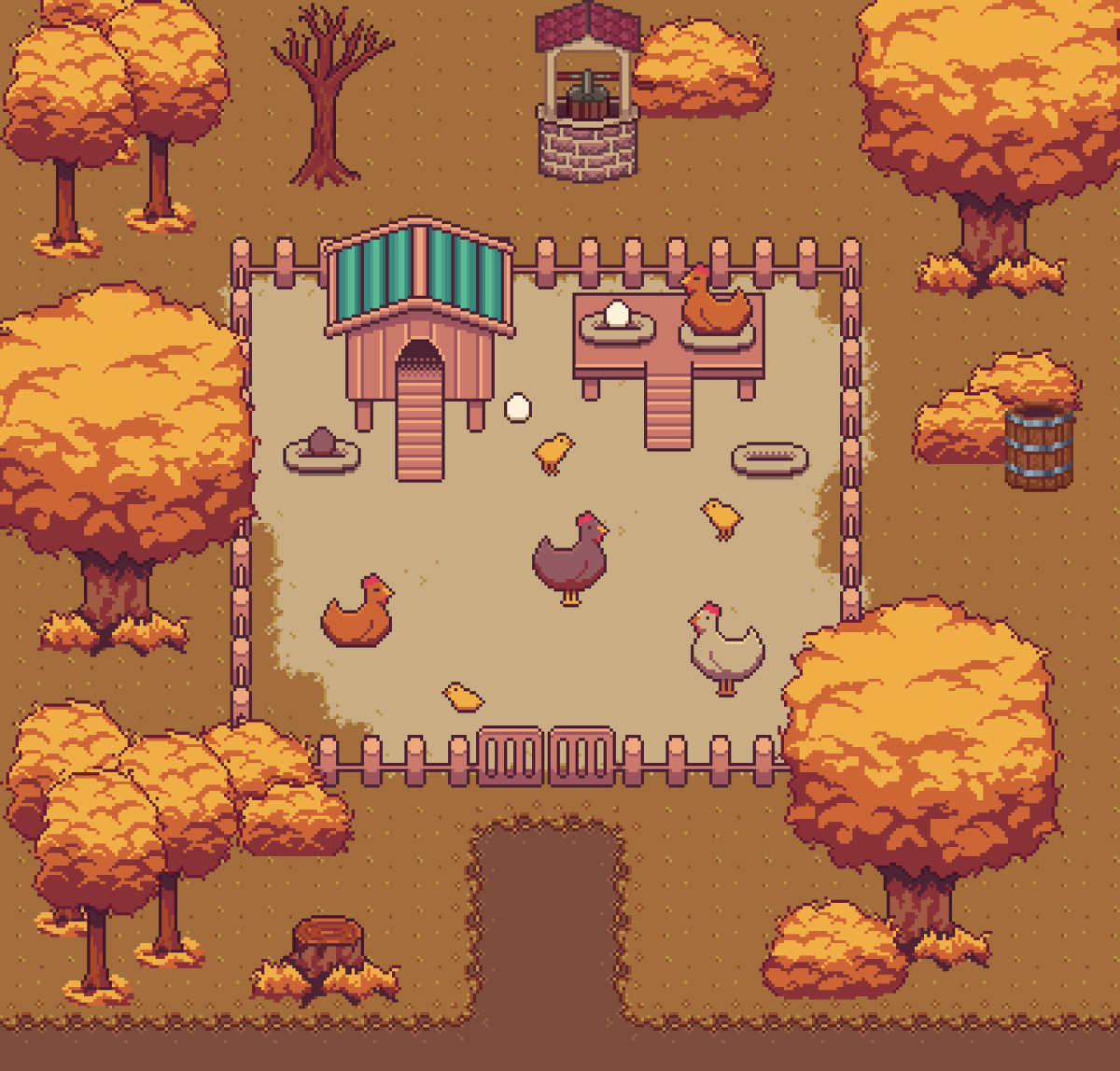 sablebytes's tweet image. Day 21 of my #October Game Asset Challenge and I added a chicken house/enclosure, chicks, chickens, nests and eggs :)    

Find them and everything else from my October posts for free on sablebytes.itch.io on the 31st !   

#pixelart #gamedev #gameassets #indiedev