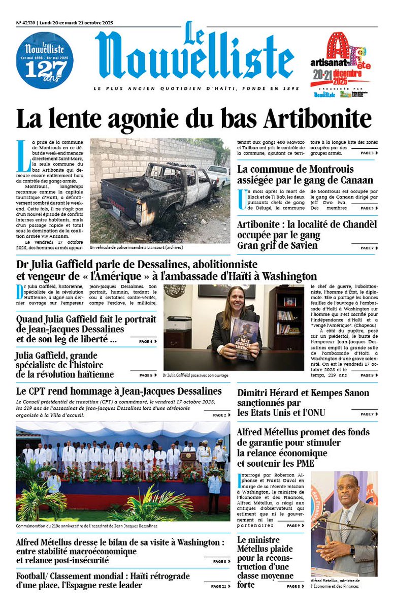 Editorial

Haïti : Octobre d’hier et d’aujourd’hui sans changement majeur

Le Nouvelliste | Publié le : 2025-10-21

Le 1er octobre 2025, une nouvelle année fiscale a commencé et a retrouvé Haïti encore une fois dans une condition bien plus difficile qu’il y a douze mois.

En