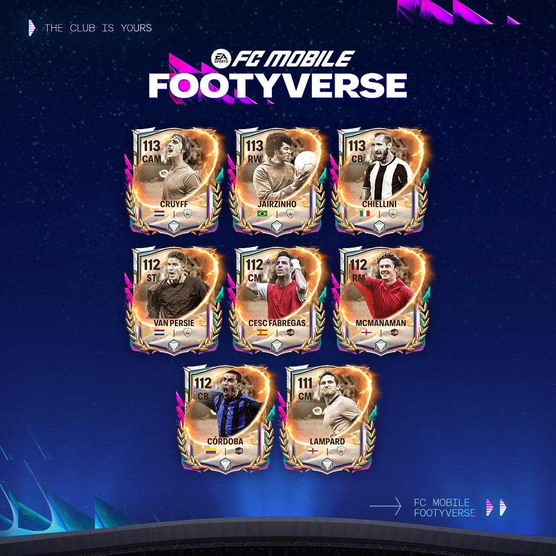 EASFCMOBILE's tweet image. Shift across dimensions and into the Footyverse. 🌀 

Navigate your journey in #FCMobile on Thursday UTC. 🚀
