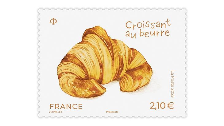 La Poste’s new scented stamp celebrates the croissant. linns.com/news/world-sta… #LinnsStampNews