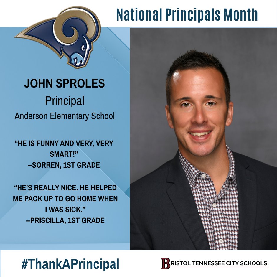 Our next National Principals Month spotlight features John Sproles, principal of Anderson Elementary School!

Mr. Sproles brings a perfect mix of humor, heart, and dedication to Anderson. His care and positivity make a lasting impact on everyone he meets.