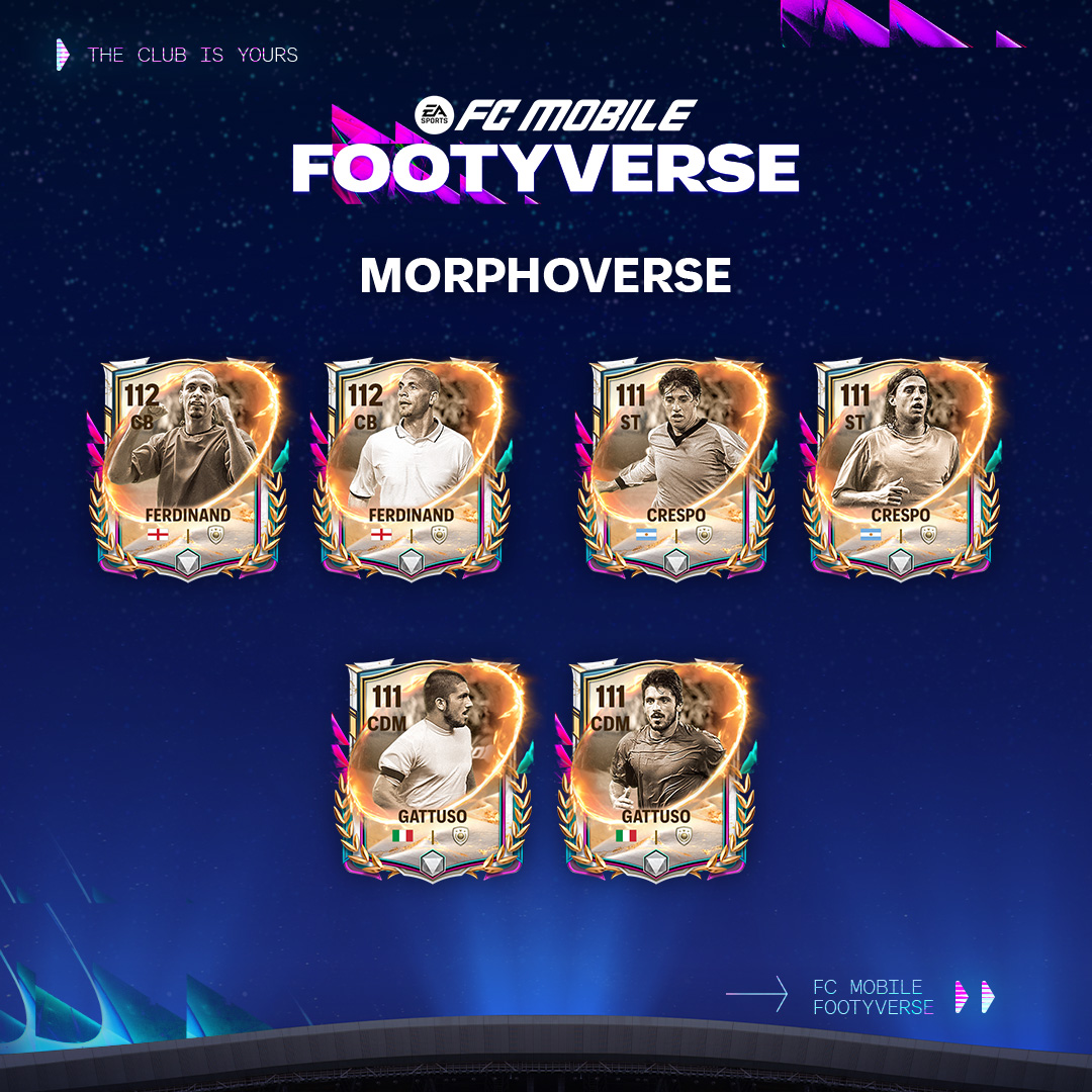 EASFCMOBILE's tweet image. Shift across dimensions and into the Footyverse. 🌀 

Navigate your journey in #FCMobile on Thursday UTC. 🚀