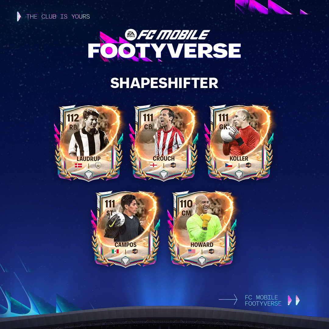 EASFCMOBILE's tweet image. Shift across dimensions and into the Footyverse. 🌀 

Navigate your journey in #FCMobile on Thursday UTC. 🚀