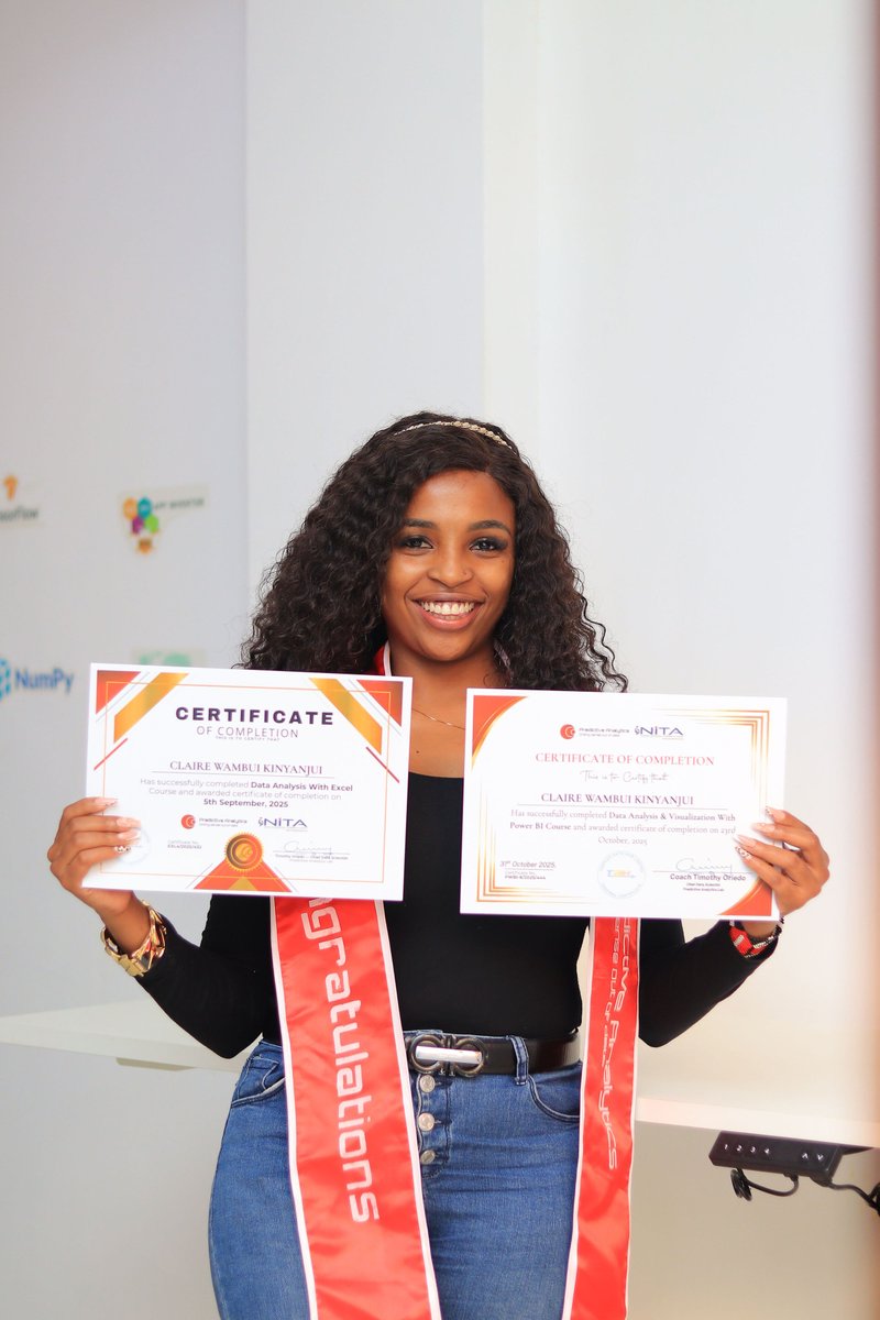 PredictiveLabKe's tweet image. Last week, we celebrated yet another milestone as our trainees graduated after months of hard work, collaboration, and growth. We extend our heartfelt gratitude to everyone who made this day a success. Here’s to our graduates - keep growing, building, and making an impact!💫