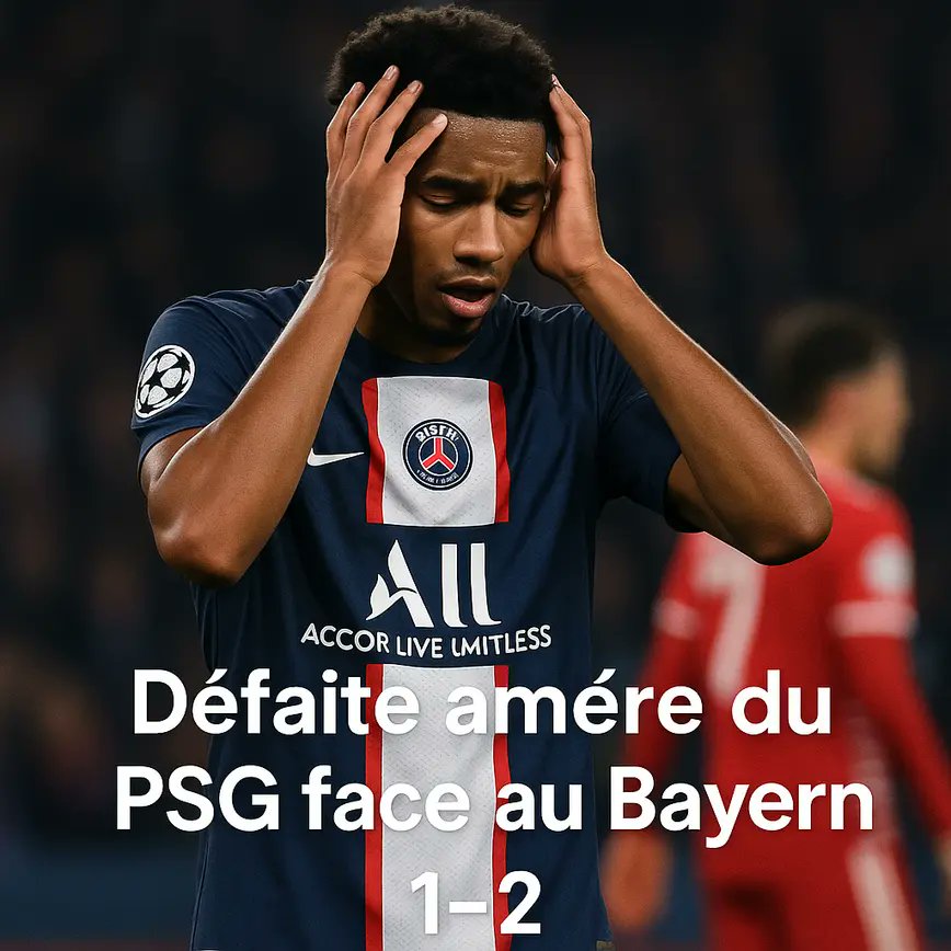 universdusport_'s tweet image. Défaite amère du PSG : Bradley Barcola sous le choc après la claque du Bayern Munich 
universdusport.fr/defaite-psg-ba…
#PSGvsBayern  
 #ChampionsLeagueNight  
 #ParisStrong  
 #BayernDominance #FCBayern #PSG