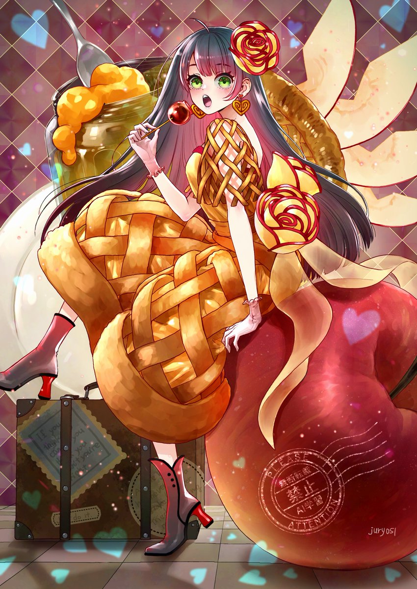 今日は #いいりんごの日 と聞いたので🥰🍎
#イラスト