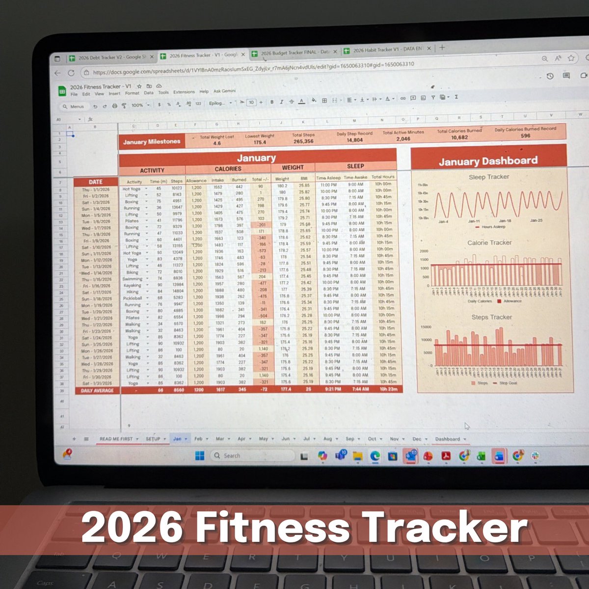 exceldictionary's tweet image. Introducing the NEW 2026 Fitness Tracker! 🏃‍♀️

Your all-in-one system for workouts, nutrition, sleep, weight &amp;amp; steps — all tracked with visual dashboards 💪

Join the waitlist for the lowest price 👉 excel-dictionary.com/pages/2026-tra…

#excel #fitness #health #wellness