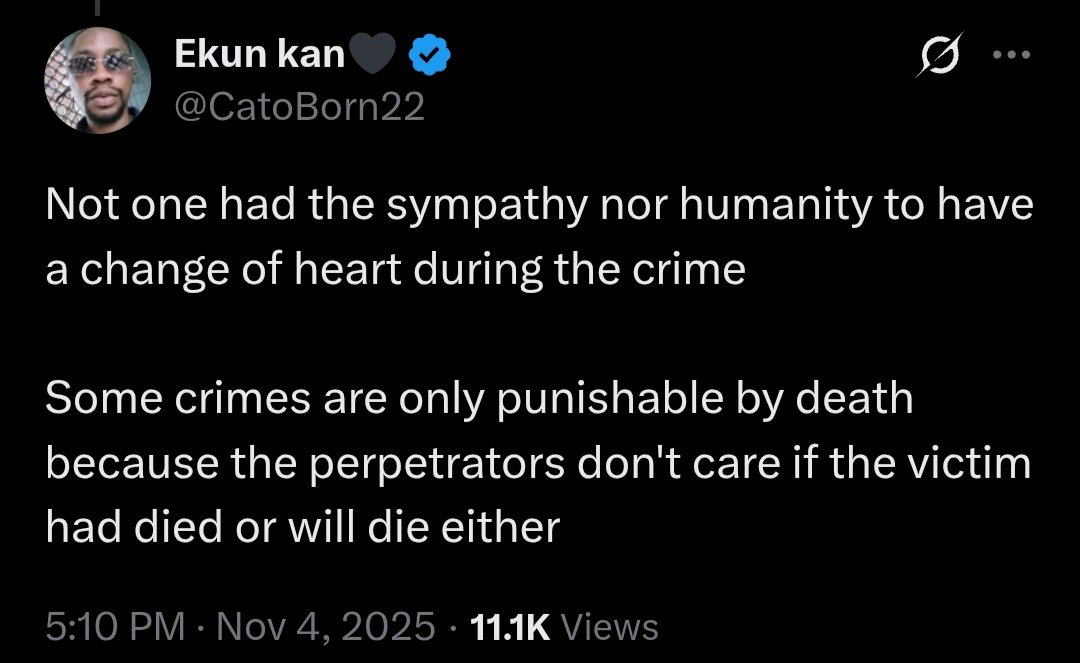 CatoBorn22's tweet image. I hope @PoliceNG finds the killers. 

Raypists must either face jungle justice or capital punishment, they don&apos;t care about the lives on the victims and nobody should care about the life of a raypist either.