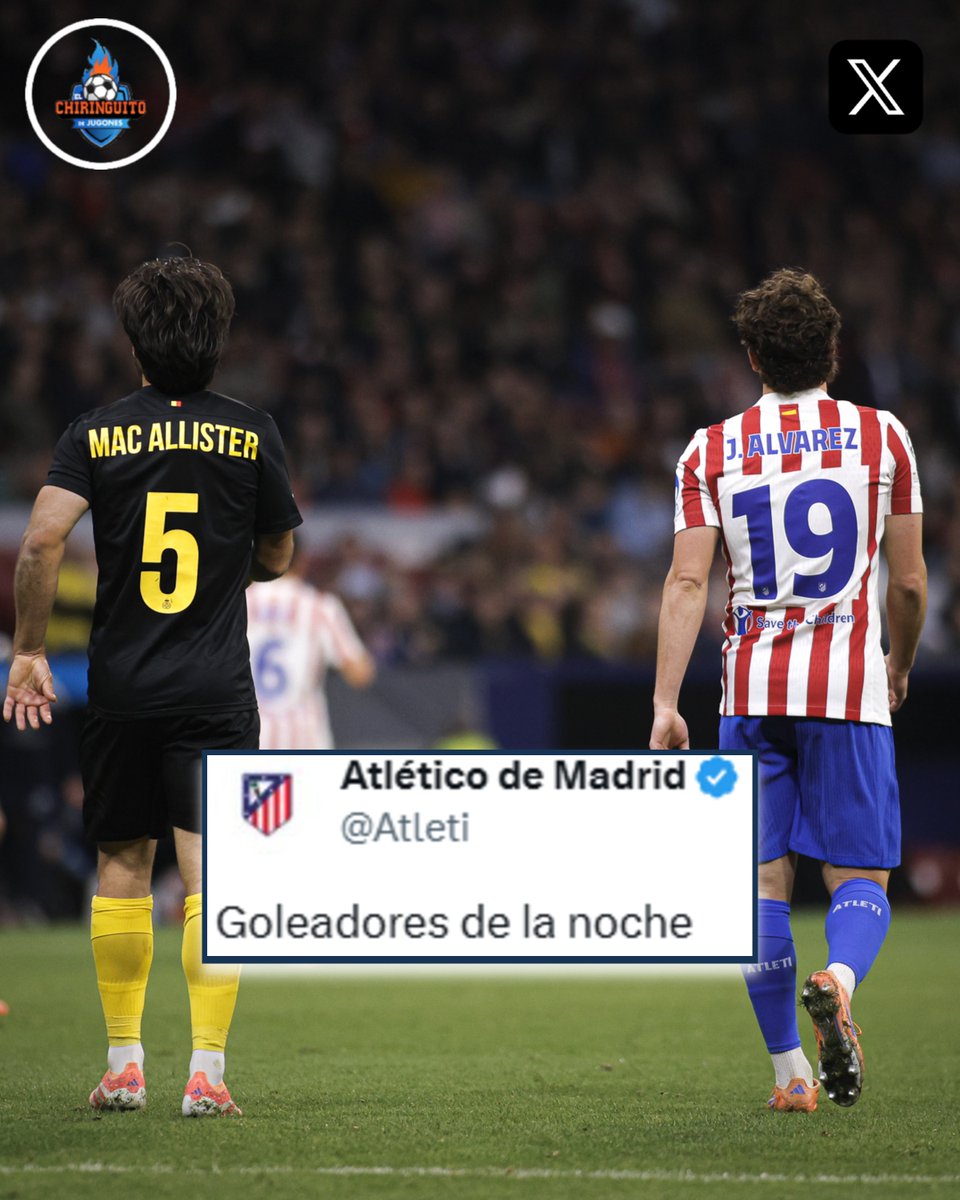 🙄 ¿RECADITO del ATLETI al MADRID recordando a los goleadores del partido contra el Royale Union?

😮 En una de las fotos sale Mac Allister... y su hermano fue el que metió en el Liverpool-Real Madrid.