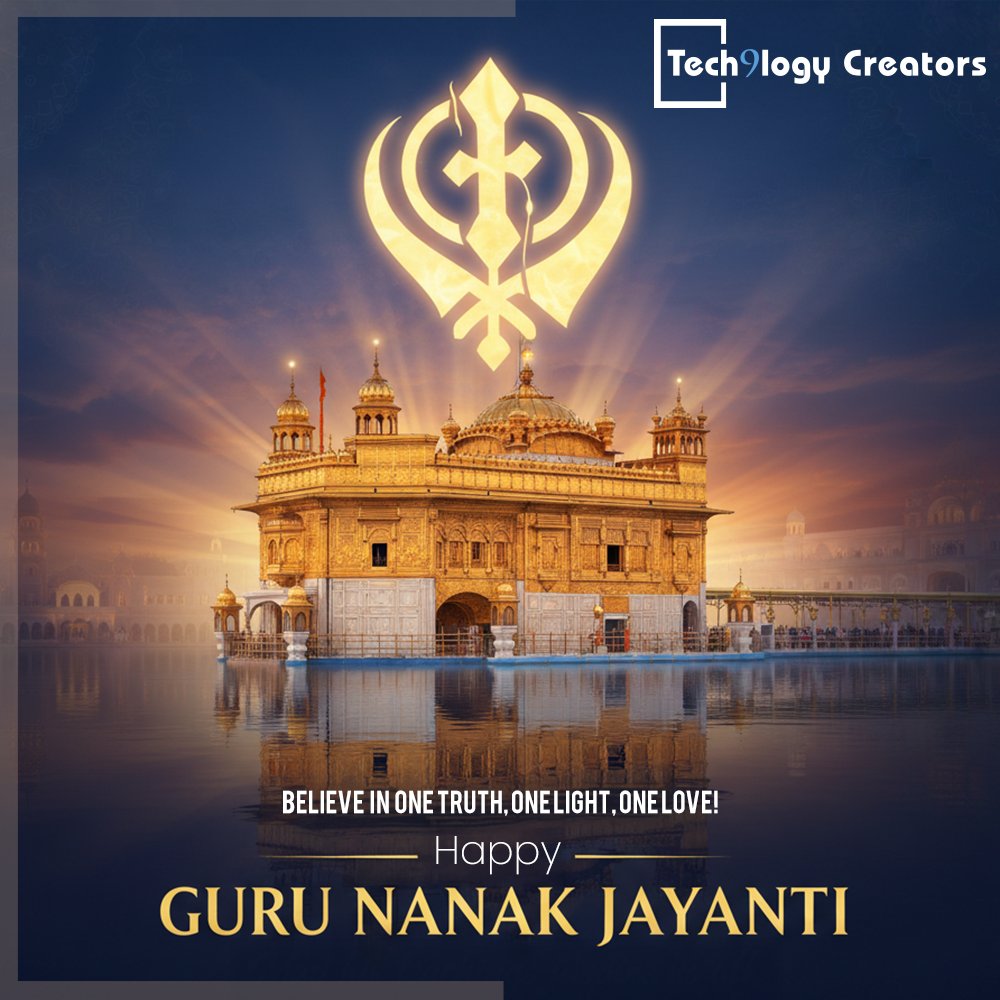 t9lcreators's tweet image. Tech9logy Creators wishes you all a Happy Guru Nanak Jayanti! 🙏✨
May Guru Nanak Dev Ji inspire you to achieve your goals and bless you with peace &amp;amp; eternal joy 🌼🕊️💛

#Tech9logyCreators #GuruNanakJayanti #guruparv #gurunanak #Punjab #India #WaheGuru #Khalsa  #GoldenTemple