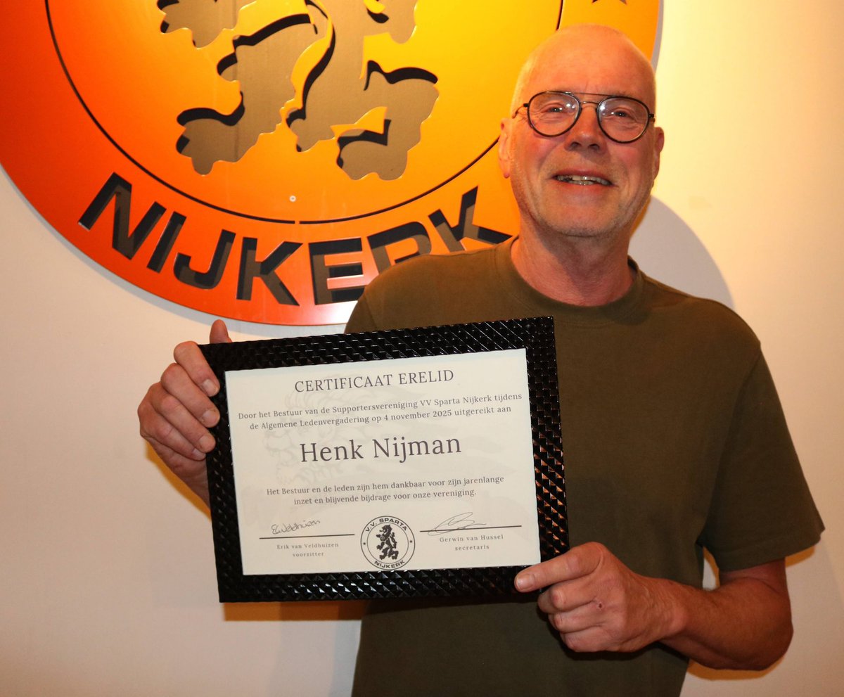 Henk Nijman Erelid Supportersvereniging dlvr.it/TP4vn6
