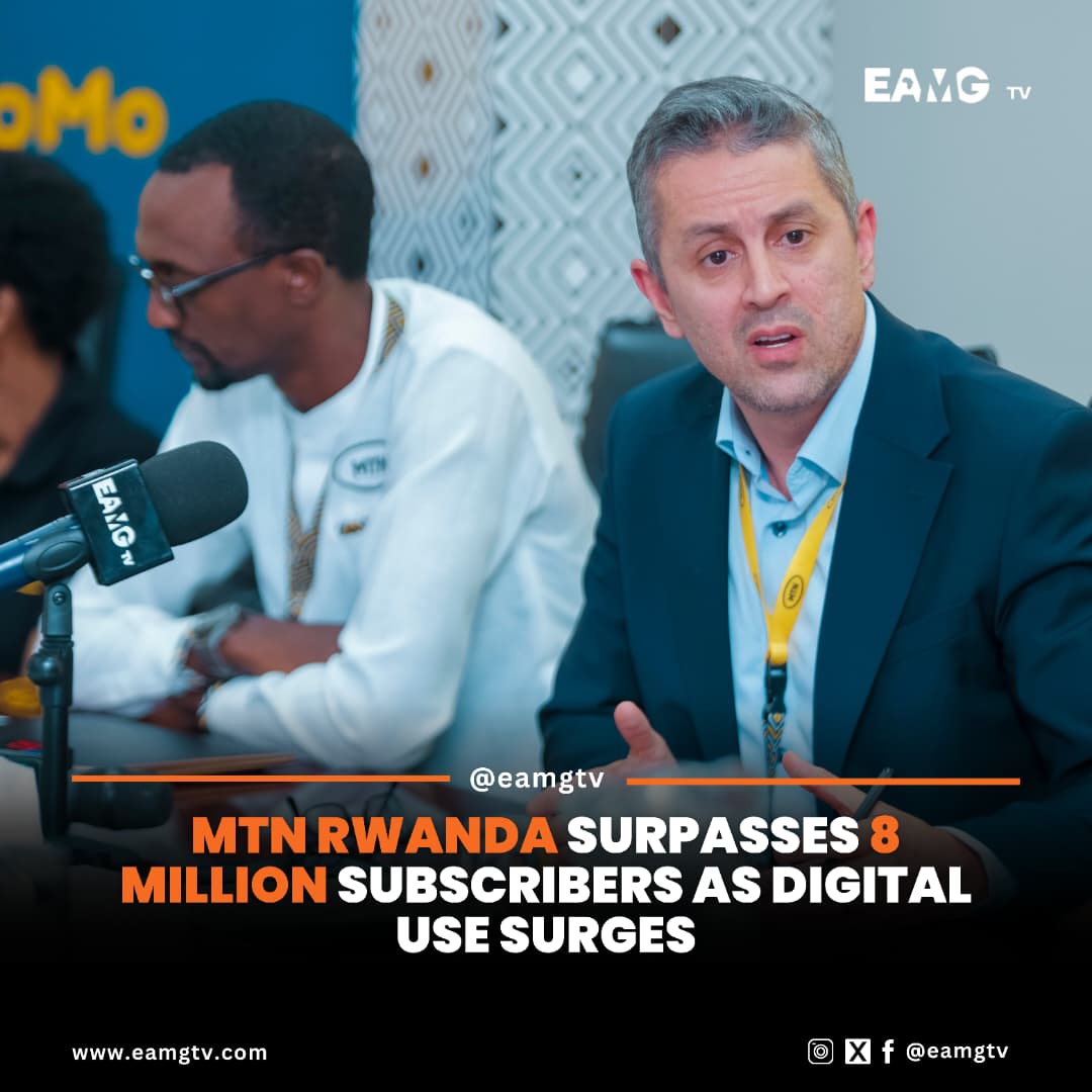 EAMGtv's tweet photo. MTN Rwanda has crossed the 8-million-subscriber mark, reflecting the growing adoption of mobile technology and digital services across the country.

The telecom’s latest financial results show mobile users grew by 6.9 percent to 8.1 million, while active data users rose to 2.5 million.

READ MORE: https://t.co/sPKy6hTgnB