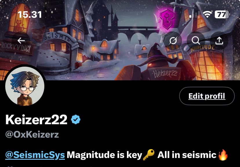Gmic fam !
<a href="/SeismicSys/">Seismic</a> 

Thanks for the Halloween themed banner, my friend <a href="/dosunets_/">Taras</a> 

Now my x profile looks even newer.

All in on Seismic !!