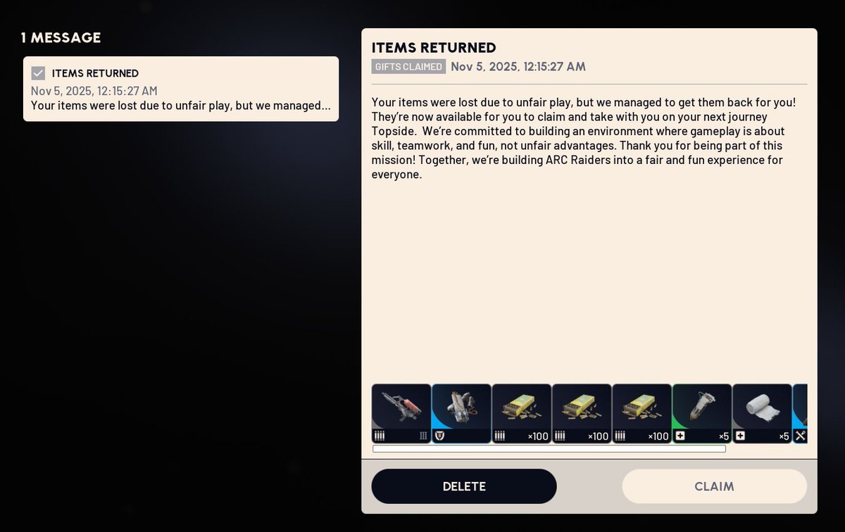 OH YEAH ! CHEATER BAN #ArcRaiders