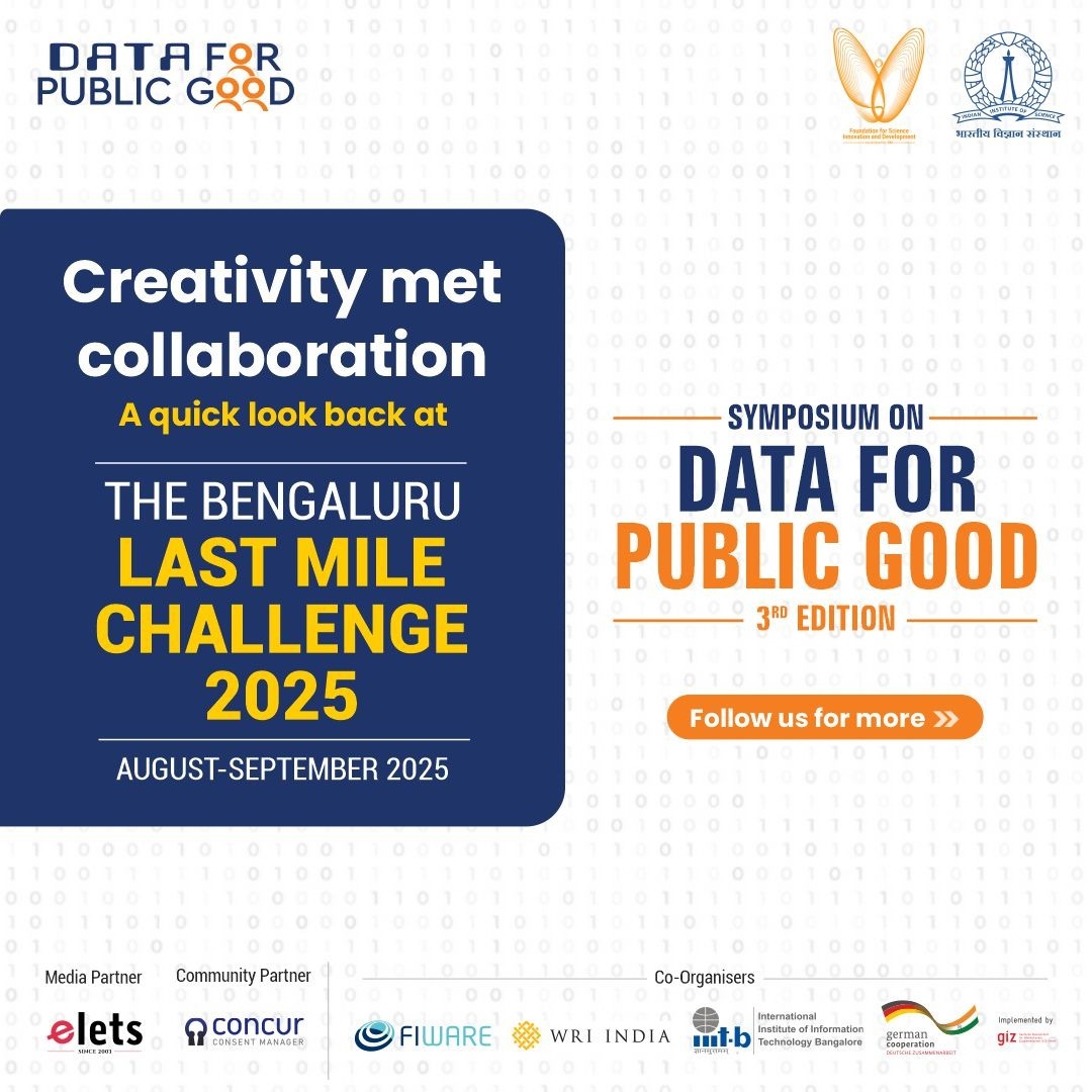 CDPG_IISc's tweet image. The Bengaluru Last Mile Challenge 2025 reached its exciting finale at IISc Bengaluru – an amazing day full of innovation in motion.

After weeks of brainstorming, the shortlisted teams showcased cutting-edge solutions to transform urban mobility and last-mile connectivity across…
