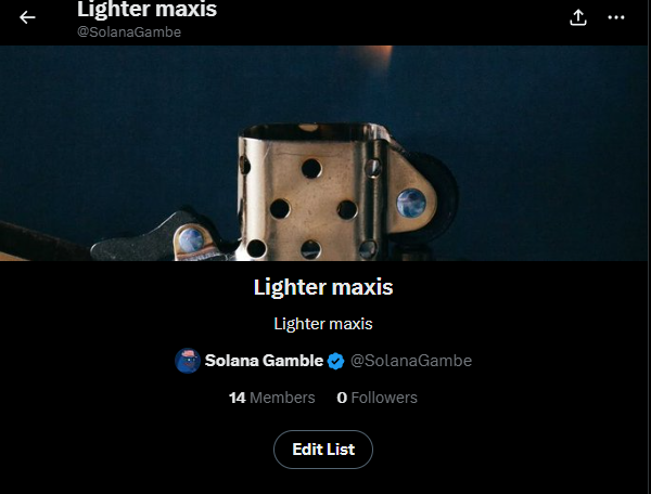 I want to make one of the biggest list on the whole CT that will include all <a href="/Lighter_xyz/">Lighter</a> maxis in it

If you're a Lighter maxi, you post bullish posts about the project just wrote a comment bellow and I will add you

Let's support each other!

x.com/i/lists/198600…