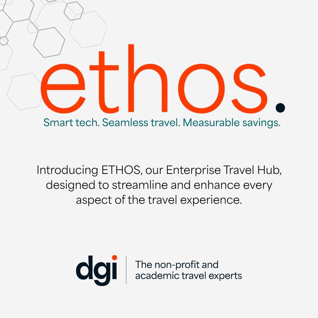Introducing ETHOS, our Enterprise Travel Hub – streamlining travel to save time, boost efficiency, and ensure traveller safety. 

From simple bookings to advanced reporting, ETHOS delivers flexibility, visibility &amp; control. 

More: ow.ly/NeEF50XmpNL

#DGI #TravelTech