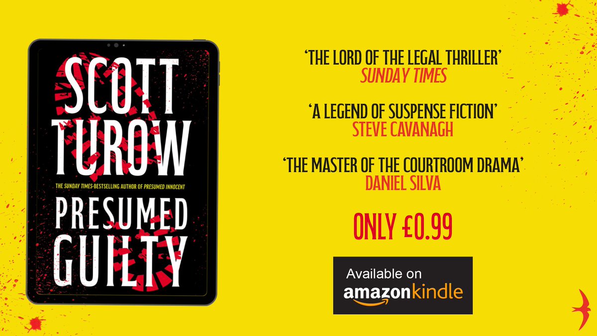 _SwiftPress's tweet image. ‘The master of the courtroom drama’ Daniel Silva

From the Sunday Times Bestselling author of PRESUMED INNOCENT

PRESUMED GUILTY - eBook available for £0.99 for a limited time only!

Get yours now: bit.ly/4nGdyyu