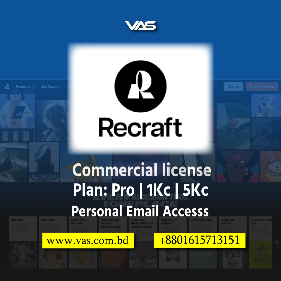 smraselbd's tweet image. Unlock Recraft Pro

#recraftai #recraft

Contact Info: 
Mobile: +880 1615-713151
WhatsApps : wa.link/7znh68 
🌐 Website:  vas.com.bd/product/recraf…