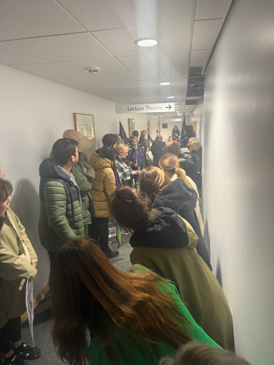 *BREAKING* Clinical Support Workers are lobbying the board meeting of Wirral Teaching Hospital Trust.  UNISON Members are angry that the Trust is failing to adhere to agreements made following their dispute.