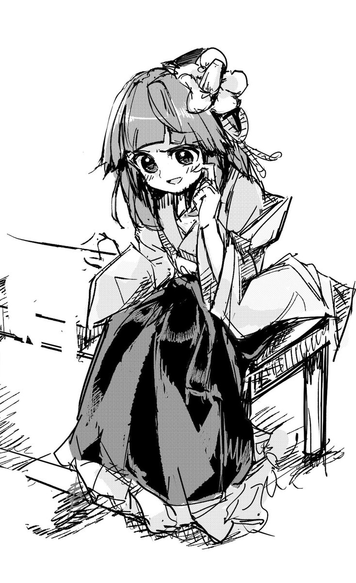 skeb ラフ
照れる阿求