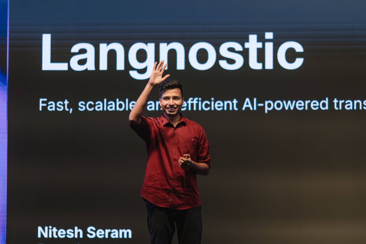 react_india's tweet image. Big love to our amazing host, @yashrajnayak 💫   

We’re so grateful for the positivity and charm you brought to the stage you made the experience unforgettable for everyone.  

#ReactIndia2025 #Community #Host #MC #TechEvents