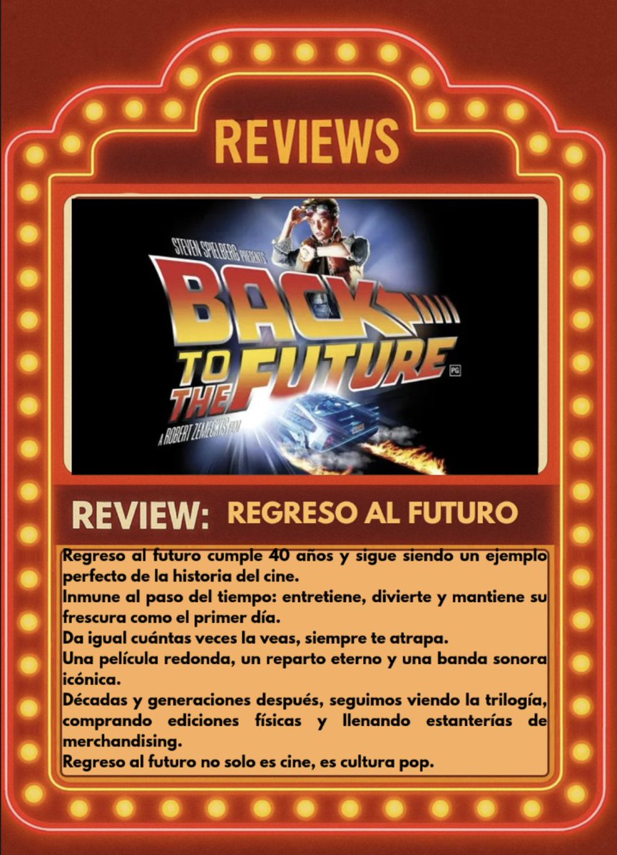 Kinoel82's tweet image. #RegresoAlFuturo es el ejemplo perfecto de una película inmortal.
40 años después, sigue intacta: fresca, divertida y emocionante.
Cine, cultura pop y nostalgia.  
#BackToTheFuture 
instagram.com/p/DQq7Q50jYFD/