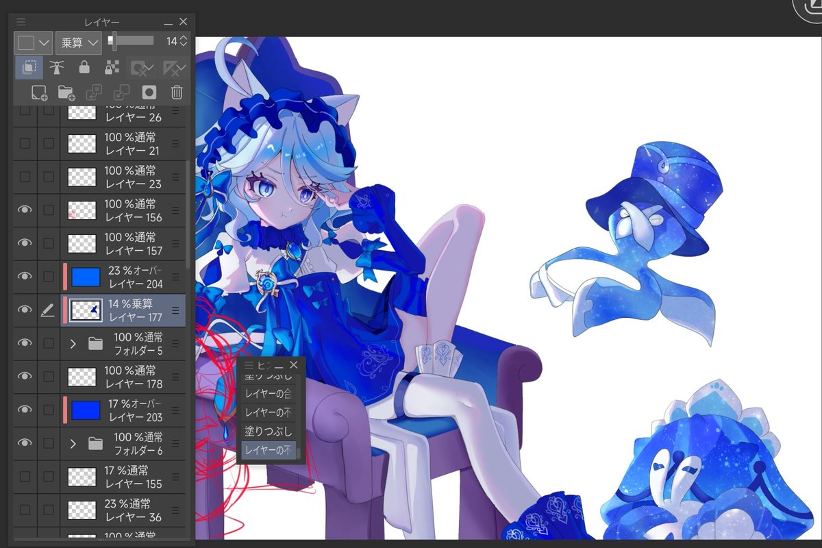 サロンメンバーを描いている…🤔
レイヤーの数が…！！はんぱない！！！

#illustration #絵柄が好みって人にフォローされたい 
#イラスト