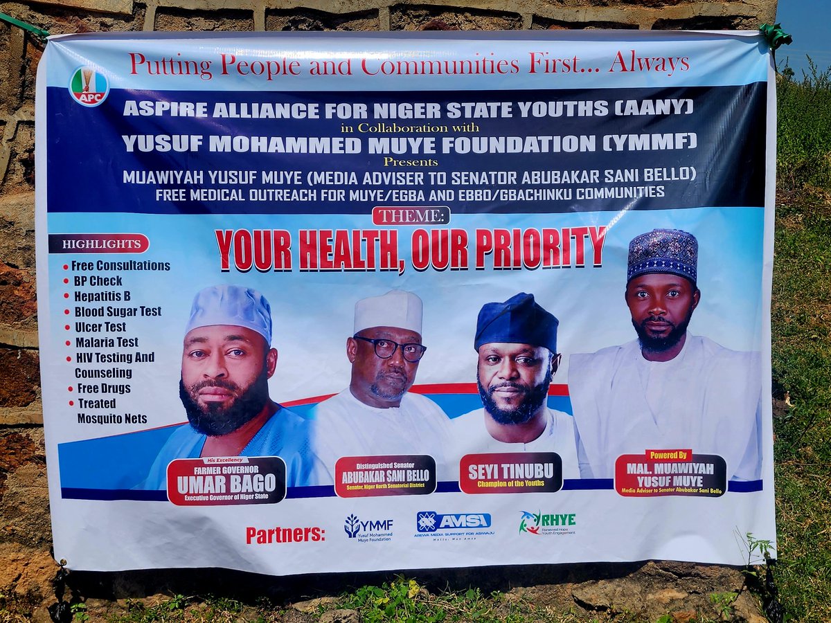 It's a busy busy day here in Muye!

#NigerStateFreeMedicalOutreach2025 #YourHealthOurPriority