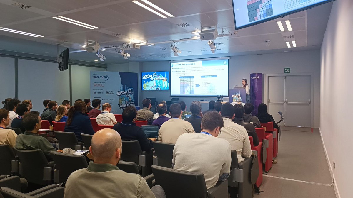 Eurecat_news's tweet image. 🤓 La #ROSConES2025 España pone en valor el papel de la investigación aplicada en #robótica para resolver retos reales en sectores como la industria, la logística o la agricultura.

✅​ De hecho, cada vez vemos robots más autónomos, capaces de entender su entorno y tomar…
