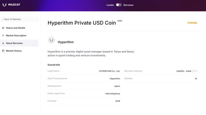 fatbroprofits's tweet photo. 8/ Third, the $15M position on Fluid can also be instantly converted into USDC.
Next, let’s look at the Private Credit portion.
We don’t yet know whether this part can be easily withdrawn, but technically, the borrower is Hyperithm Co., Ltd., and the agreement is already open-term, meaning if they choose to withdraw, the funds could arrive within one day.
However, since this is a credit-based loan, there’s indeed some uncertainty involved.
Finally, there’s the centralized exchange portion, likely used for funding rate arbitrage.
This neutral strategy segment (~$34M) should also be fairly easy to liquidate.