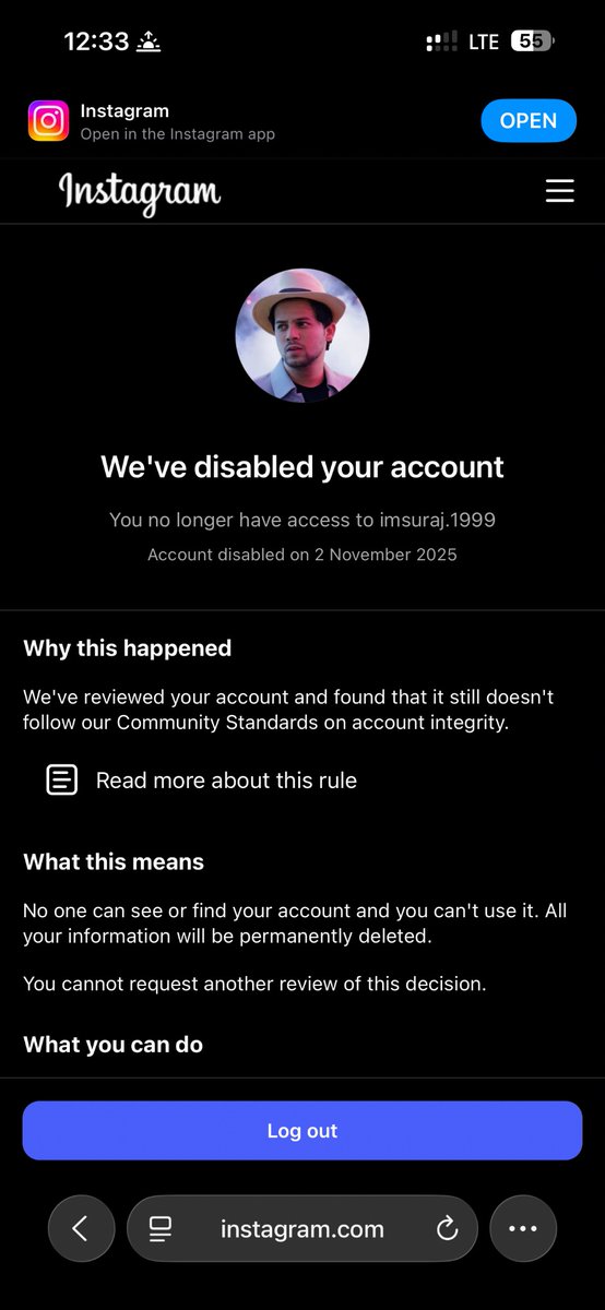 SrjLife's tweet photo. @instagram Dear instagram team I am having a problem when I went to open my Instagram account they show we disable your account and i still also follow your community guidelines
Please fix my problem thank you https://t.co/up23ytTS9i