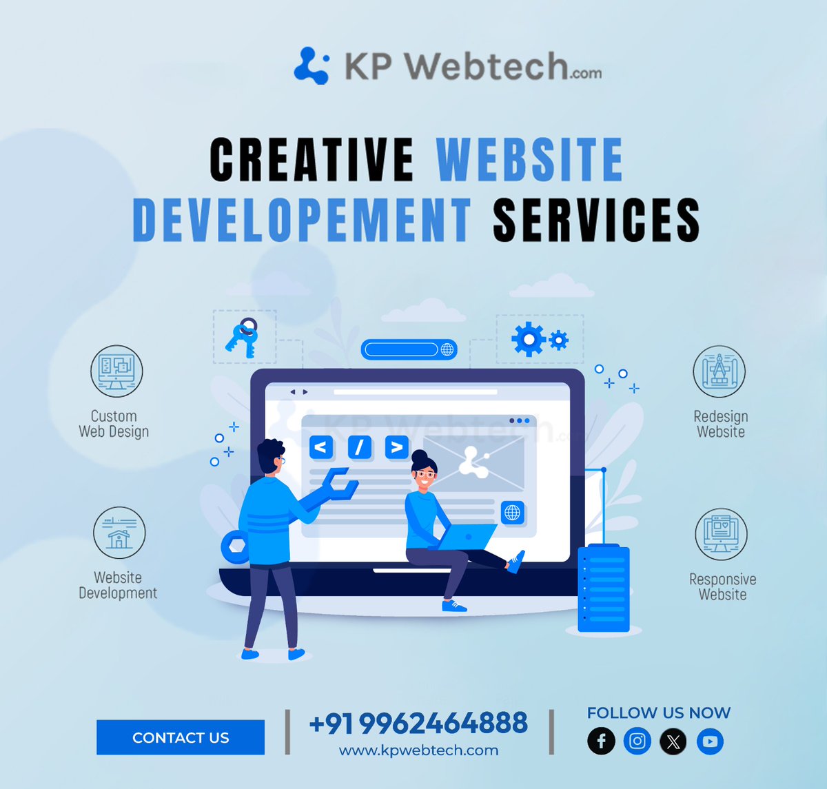 KpWebtech's tweet image. 🚀 Professional Website Development Services

💻 Custom Web Design
🌐 Website Development
📱 Responsive &amp;amp; Mobile-Friendly Designs
🔄 Website Redesign Services

Enhance your brand with a website built for success.

📞 +91 99624 64888
🌐 kpwebtech.com/web-developmen…

#webdevelopment