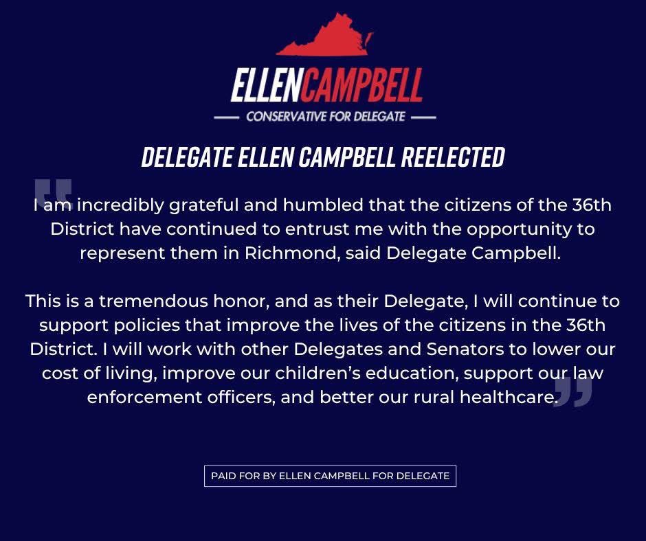 Delegate Ellen Campbell (@campbell4va) on Twitter photo 