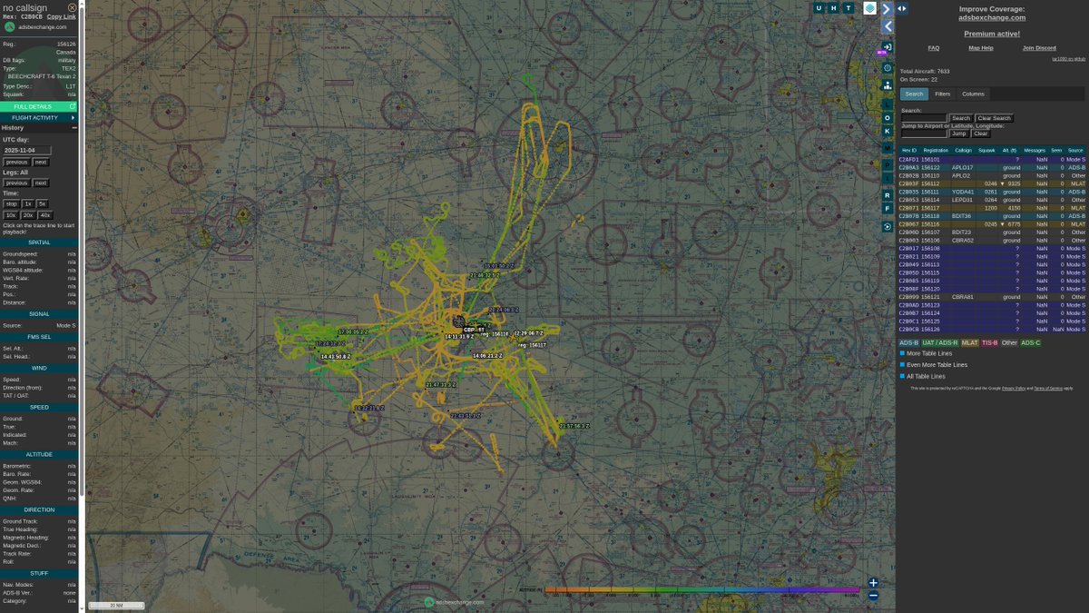 steffanwatkins's tweet photo. It looks like ๐จ๐ฆ #RCAF #2CFFTS is conducting CT-156 Harvard II training out of Mathis Field, San Angelo, Texas ๐บ๐ธ. It's really unfortunate that the Canadian Armed Forces choose to keep Canadians in the dark about these events, then whine when Canadians don't appreciate them. https://t.co/vqRUyI4ddv