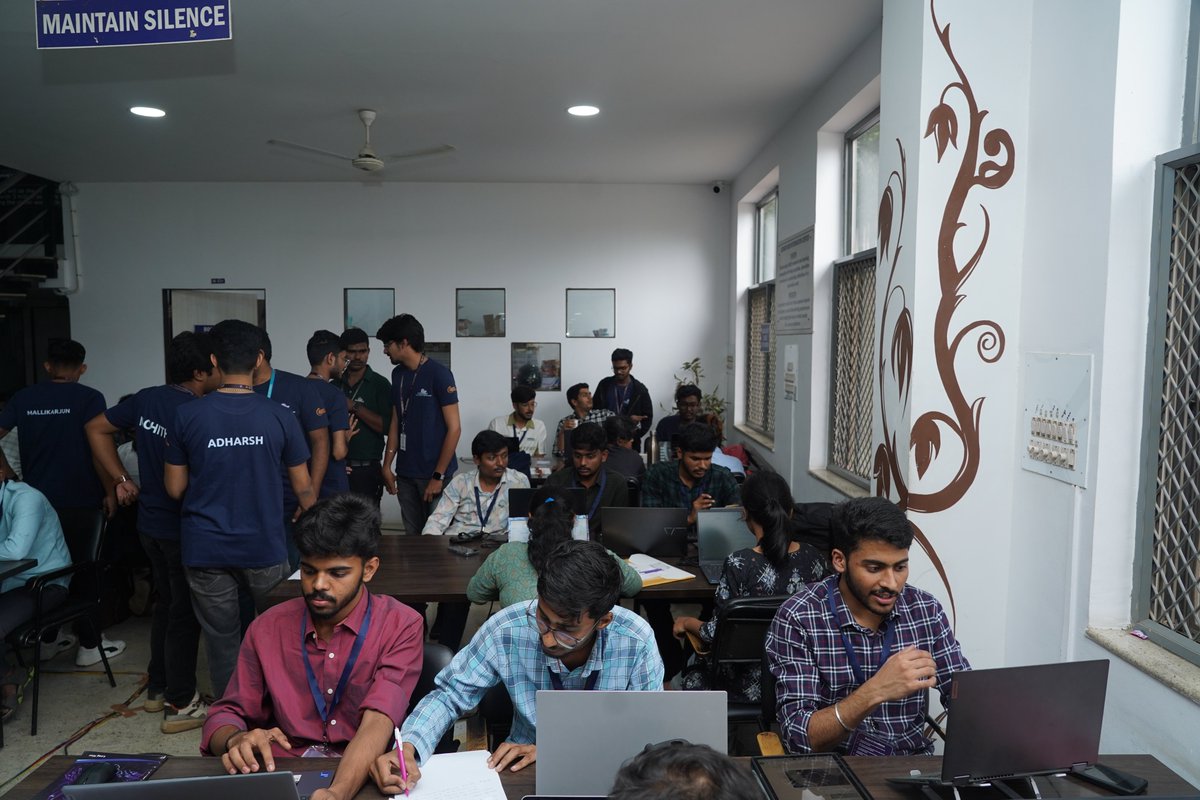 NHCEOfficial's tweet photo. 48 hours. 172 teams. Endless innovation!
Silver Spectrum TechFest 2025 celebrated the power of ideas, teamwork &amp; technology — showcasing the true spirit of Think. Build. Inspire. 
#SilverSpectrum2025 #Hackathon #Innovation #NHCE #TechFest #AI #IoT #CyberSecurity https://t.co/jLMVjeqWHi