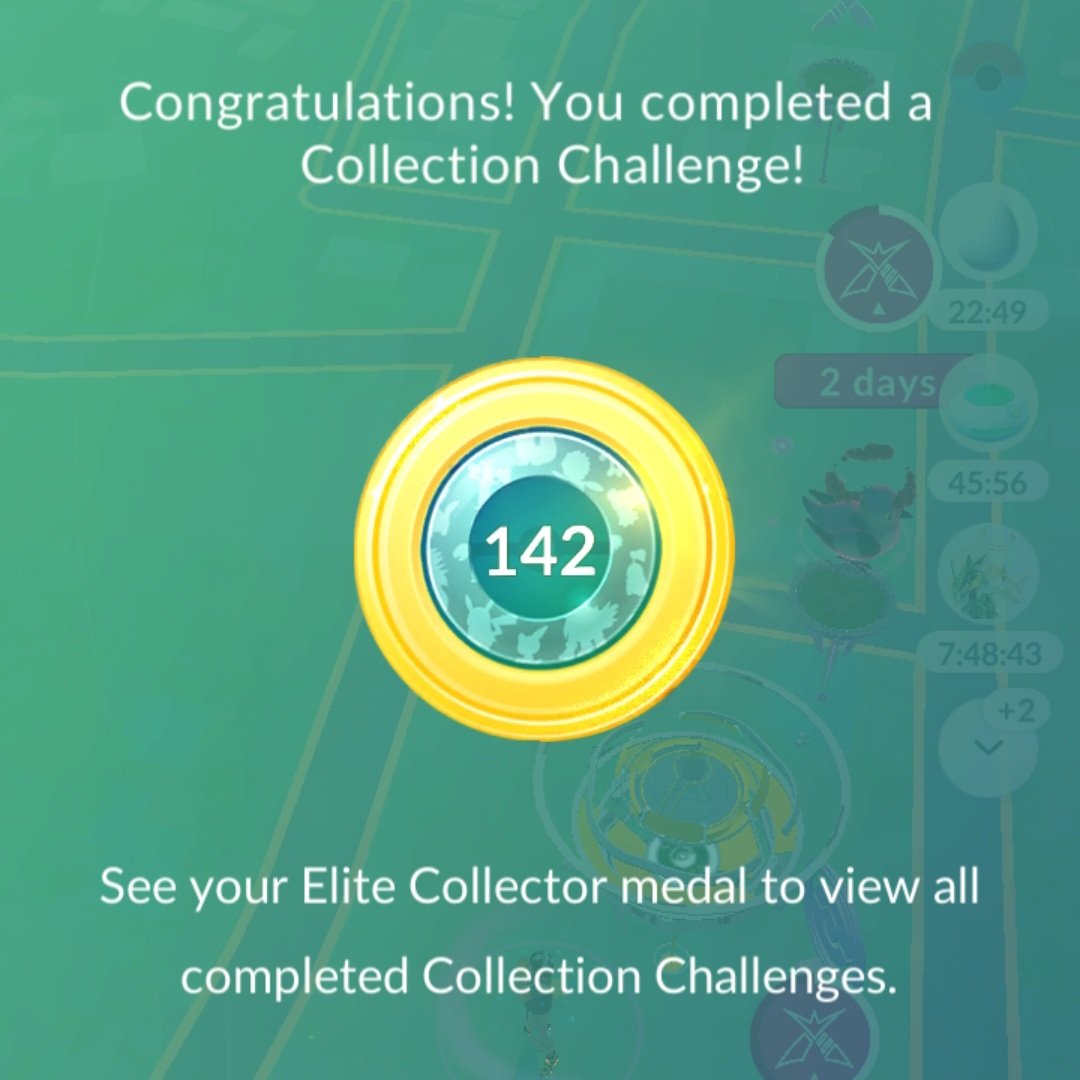JRedTapaha87's tweet image. 🏅Collection Challenge🏅
Number 142 &amp;amp; 143 done &amp;amp; over with 😎
#PokemonGO #PoGo #CollectionChallenge🏅