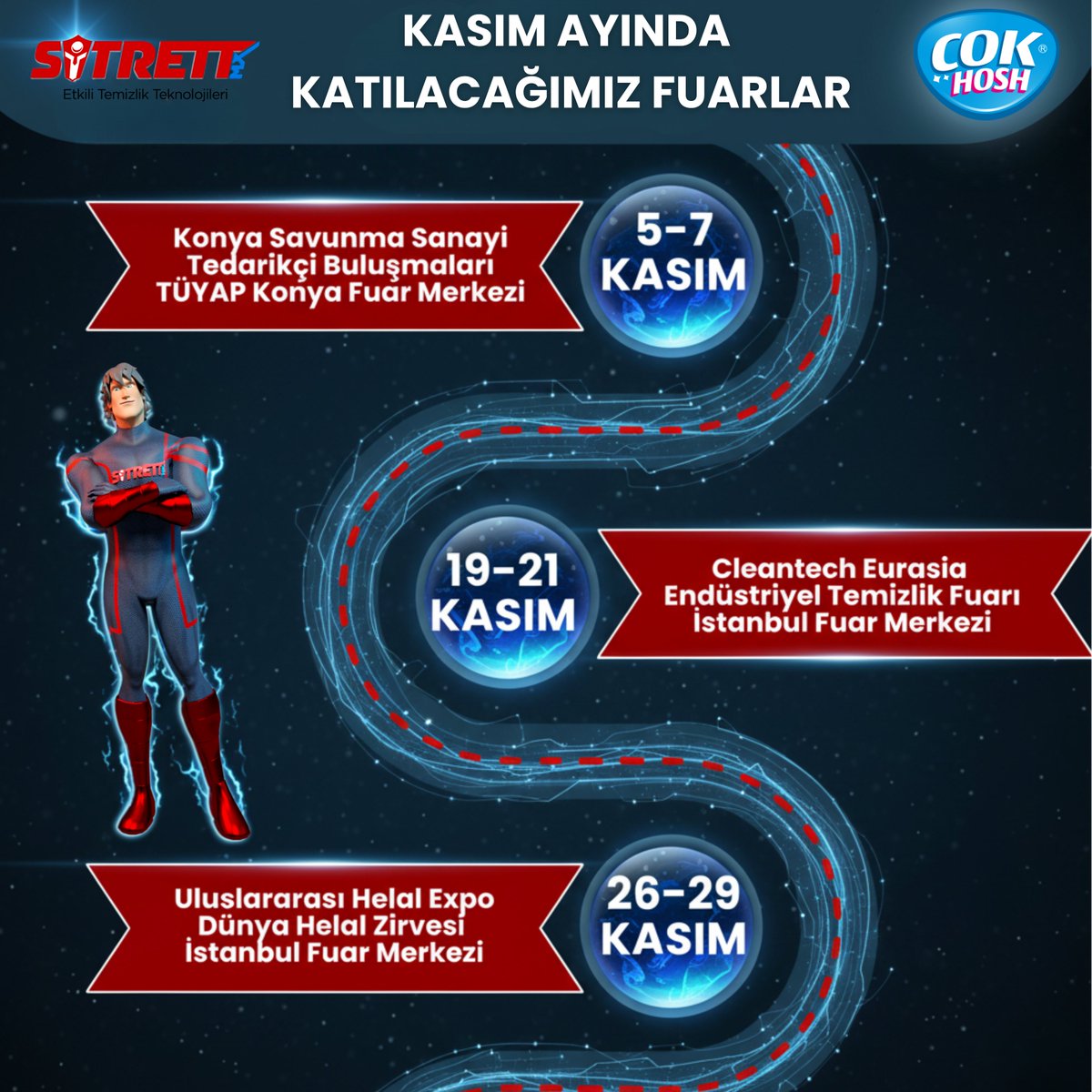 Kasım Ayında Sahnedeyiz! 
#SavunmaSanayi #SitrettMX #ÇokHosh #Kasım