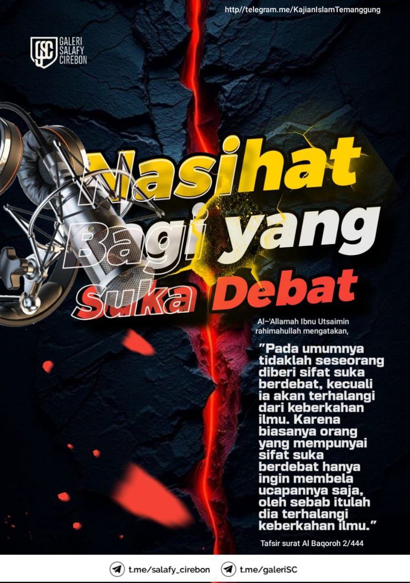NASIHAT BAGI YANG SUKA DEBAT 

Join Channel Telegram || t.me/galeri