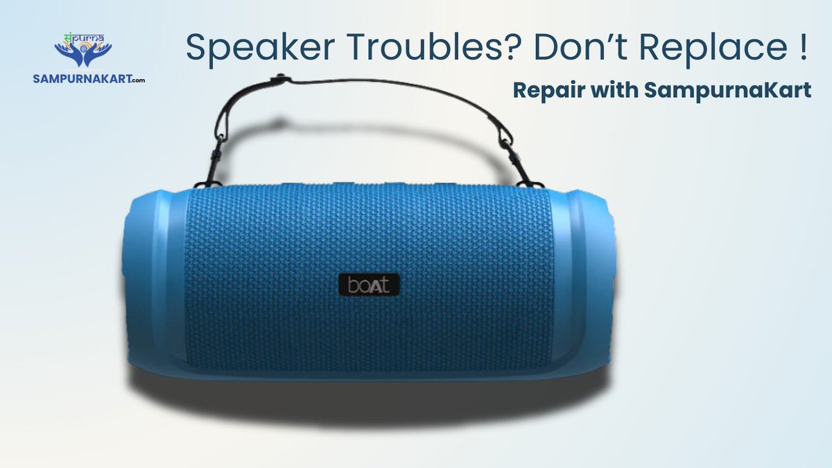 Sampurnakart24's tweet image. Speaker not sounding right? Don’t replace — repair it right!
Get your Bluetooth speaker back to life with SampurnaKart’s expert repair service. 
#RepairDontReplace
#SampurnaKart #SpeakerRepair #BluetoothSpeaker #BoatSpeaker #TechRepair #GadgetCare #FixItWithSampurna #SmartRepair