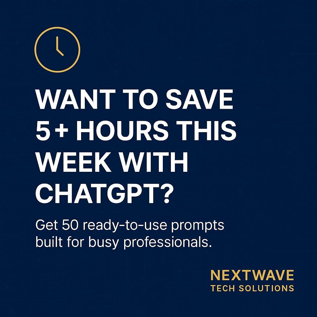 LouiseNextWave's tweet photo. 💡 Want to get more done with AI?
Grab my free guide with 50 ChatGPT prompts to save hours every week ⚡

👉 https://t.co/DLfXuN6OgB

#ChatGPT #AItools #WorkSmarter #NextWaveTech https://t.co/nZvUuUnLGB