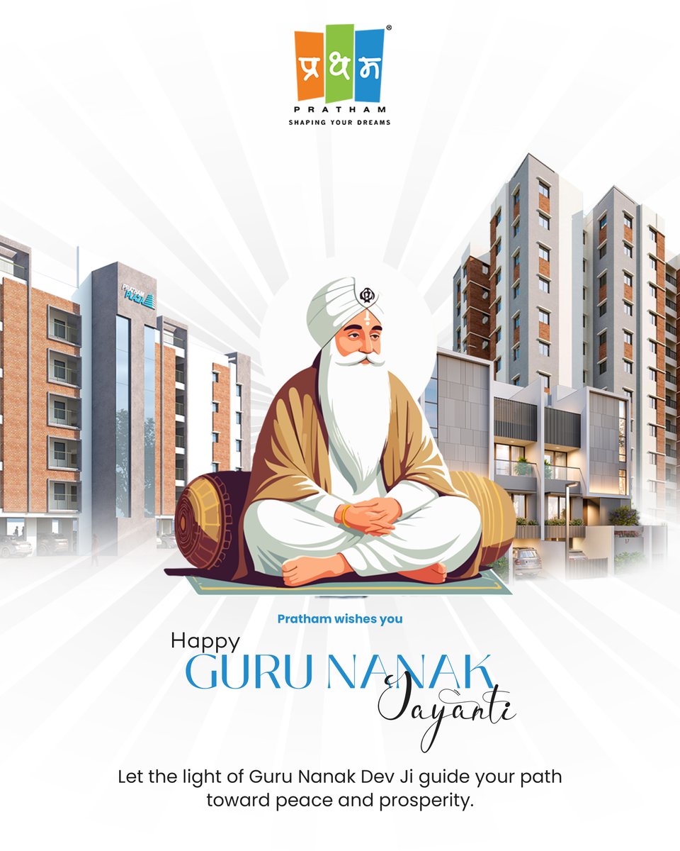 Pratham_Realty's tweet image. On this blessed day, let us walk the path of kindness, equality, and peace as shown by Guru Nanak Dev Ji. Wishing you a blessed Guru Nanak Jayanti.

#pratham #wishes #GuruNanakJayanti #GuruNanak #Waheguru #Kindness #Equality #peace