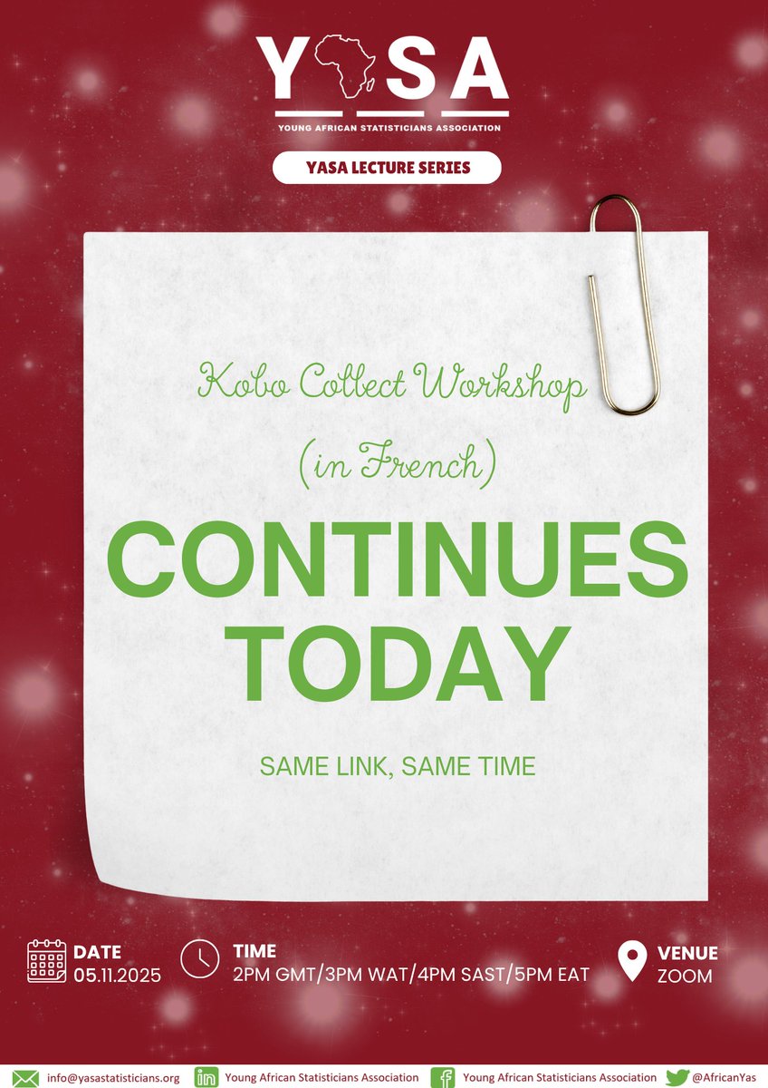 Young African Statisticians Association (YASA) tweet media