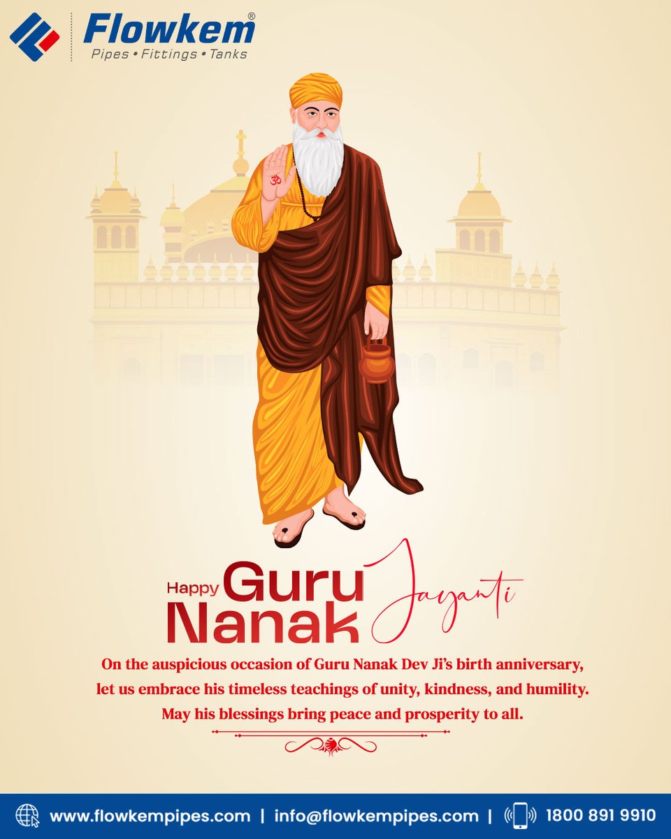 Flowkem1's tweet image. Let the light of wisdom shine bright in our hearts. May we learn to serve, love, and share with all. Happy Guru Nanak Jayanti!
.
.
#GuruNanakJayanti #Gurpurab #GuruNanakDevJi #IkOnkar #SatnamWaheguru #SarbatDaBhala #Sikhism #PeaceAndLove