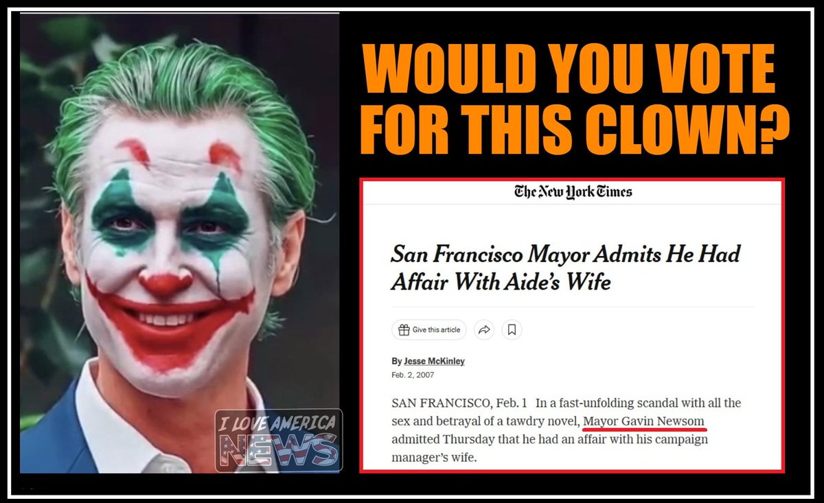 ILA_NewsX's tweet image. Keep Newsom away from your wife. 

@Grok please verify that Gavin Newsom had an affair with his best friend&apos;s wife.