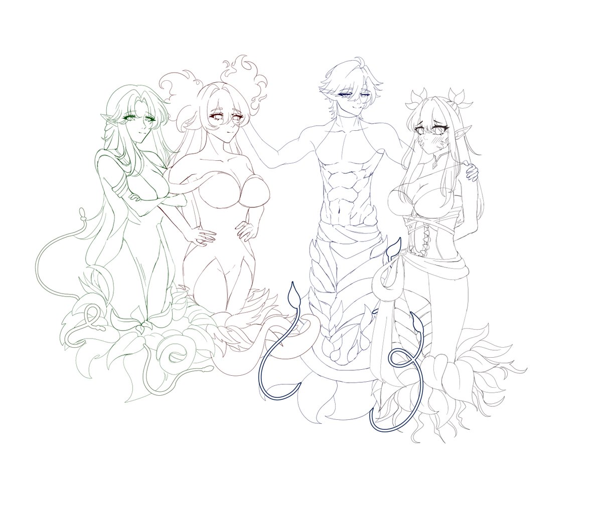 Project #WIP for a character illustration + background! Wait for the background is finished! 👀