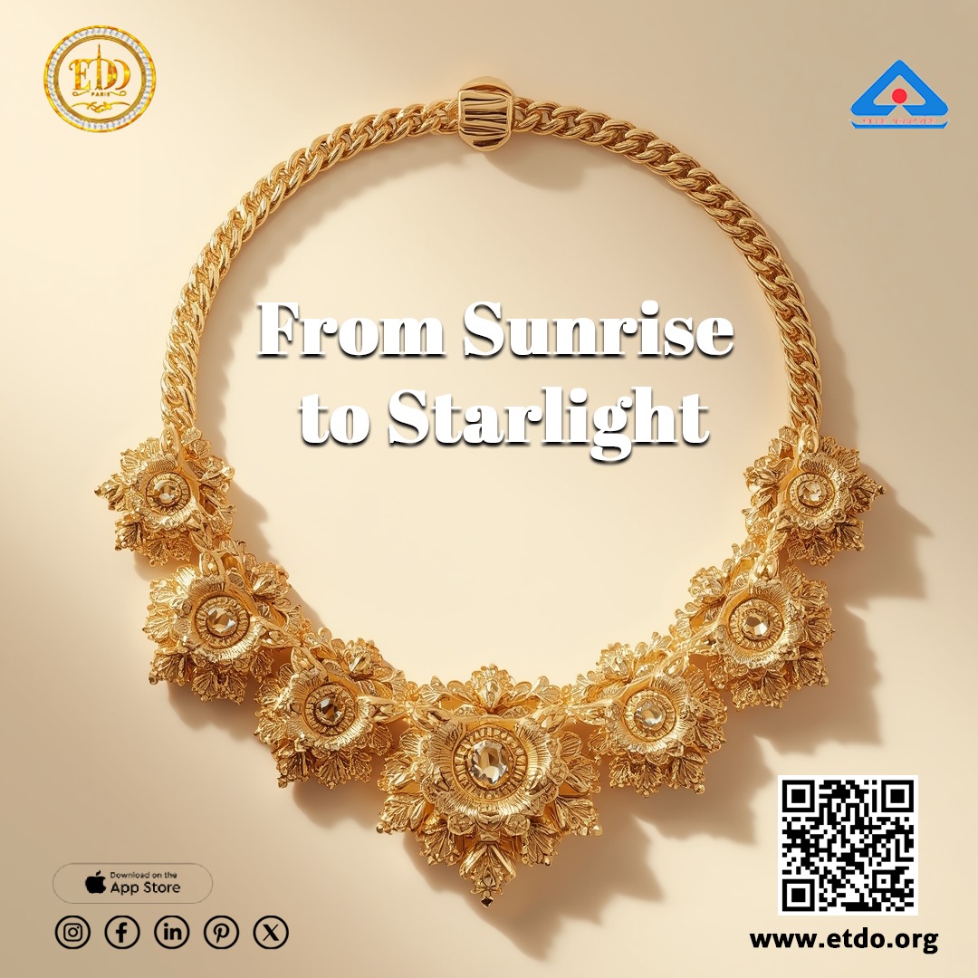 ETDO333079's tweet photo. From Sunrise to Starlight ✨
Radiance that moves with you — all day, every day.
.
.
#ETDO #GoldElegance #TimelessLuxury #FineJewellery #24KGold #LuxuryDesign #GoldArtistry https://t.co/njbB5ffUxF